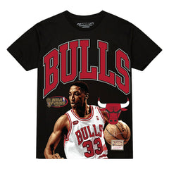 Scottie Pippen Chicago Bulls Hardwood Classics Player Arch T-Shirt Black - Mitchell & Ness