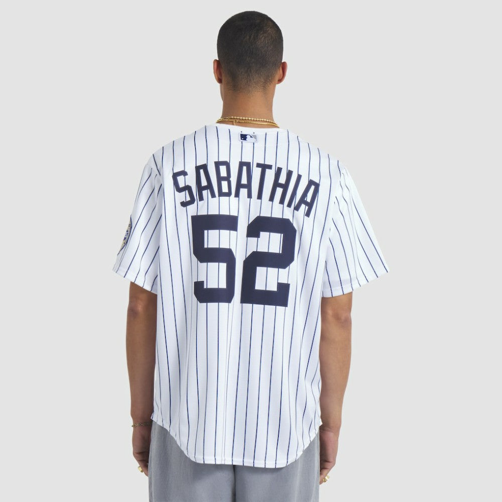 CC Sabathia New York Yankees Nike 2025 Baseball Hall of Fame Name & Number Retired Replica Jersey - White Jerseys