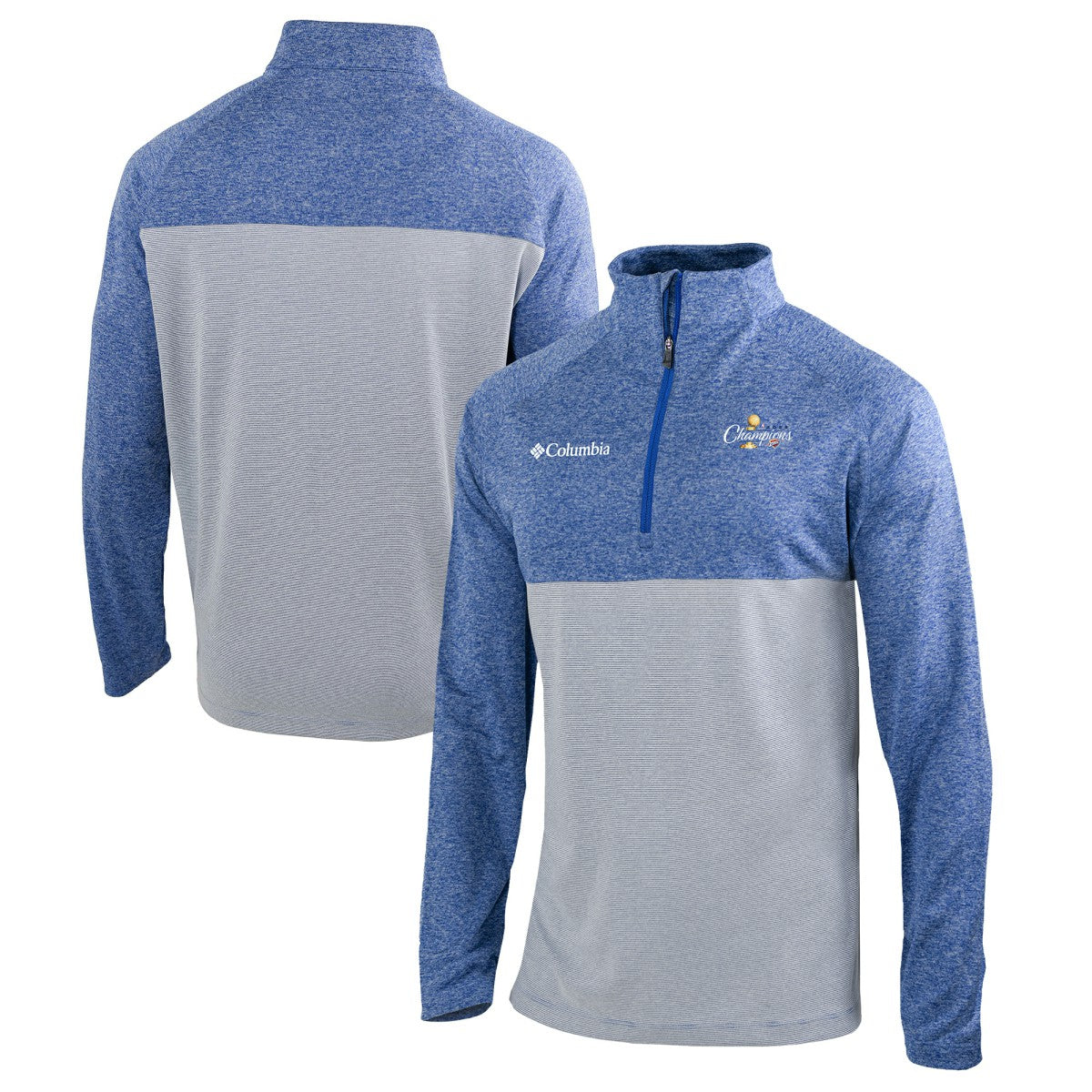 Oklahoma City Thunder 2025 NBA Finals Champions Rockin' It Raglan Omni-Wick Quarter-Zip Pullover Blue - Columbia