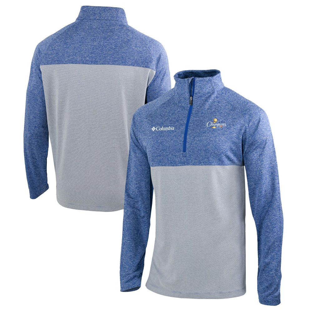Oklahoma City Thunder 2025 NBA Finals Champions Rockin' It Raglan Omni-Wick Quarter-Zip Pullover Blue - Columbia