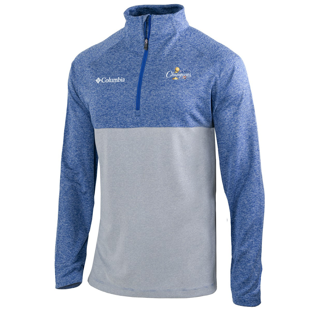 Oklahoma City Thunder 2025 NBA Finals Champions Rockin' It Raglan Omni-Wick Quarter-Zip Pullover Blue - Columbia