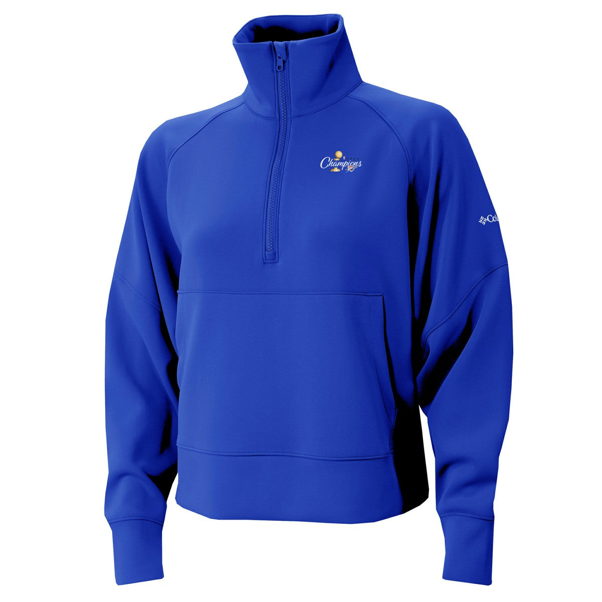 Oklahoma City Thunder Women's 2025 NBA Finals Champions Wickhams Hills Raglan Omni-Wick Half-Zip Pullover Blue - Columbia