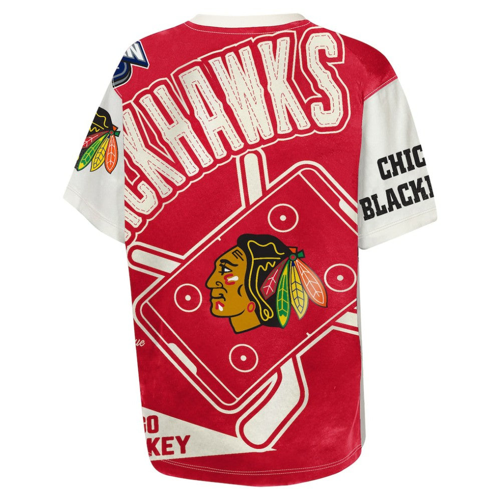 Chicago Blackhawks Outerstuff Youth Top Player T-Shirt - Cream | US 203265379