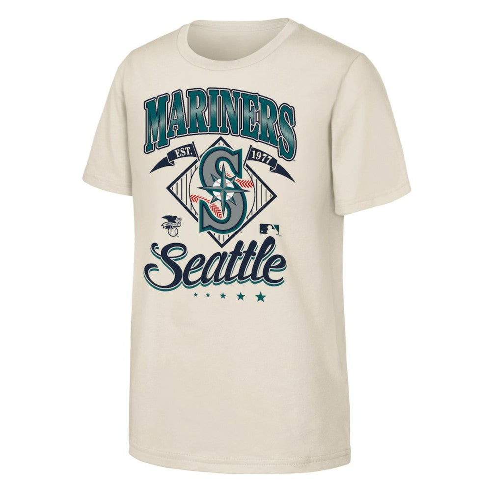 Seattle Mariners Outerstuff Youth Triple Hit T-Shirt - Natural T-shirts