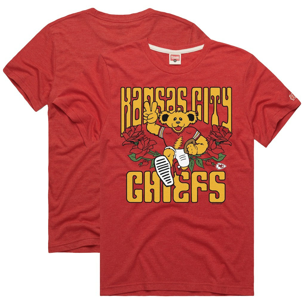 Kansas City Chiefs Homage NFL x Grateful Dead Tri-Blend T-Shirt - Red T-shirts