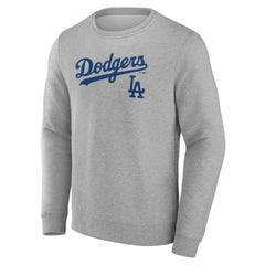 Los Angeles Dodgers Team Lockup Sweatshirt - Gray Sweatshirts