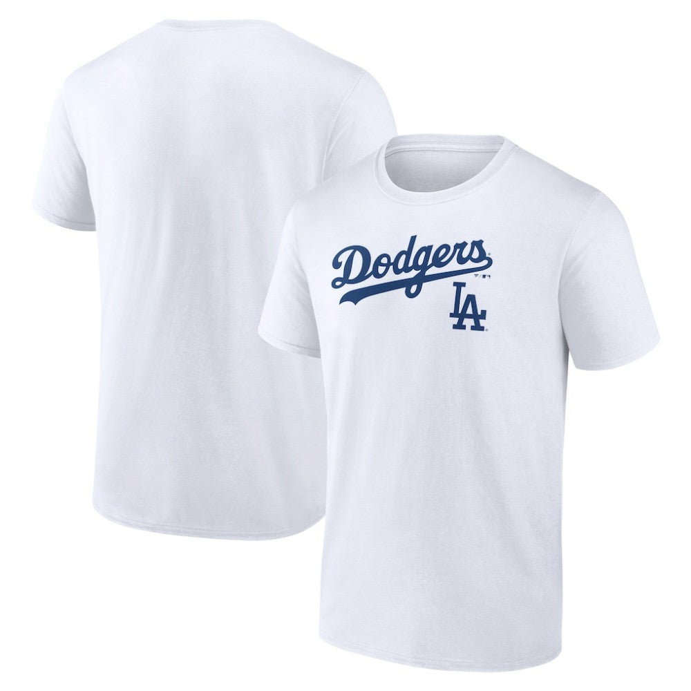 Los Angeles Dodgers Team Lockup T-Shirt - White T-shirts