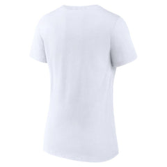 Los Angeles Dodgers Women's Team Lockup V-Neck T-Shirt - White T-shirts