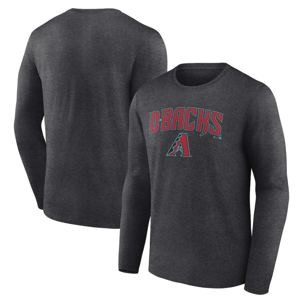Arizona Diamondbacks Team Lockup Long Sleeve T-Shirt - Charcoal T-shirts