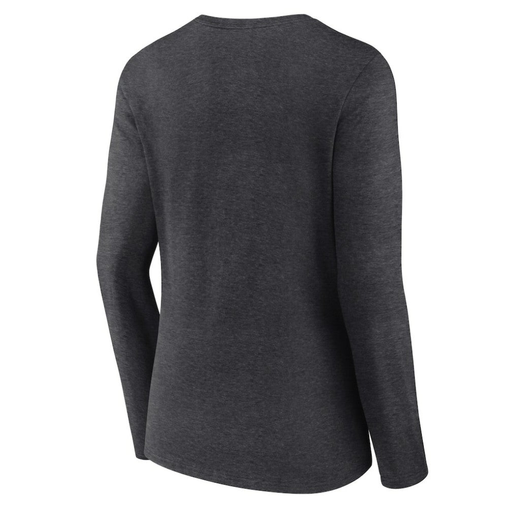 Arizona Diamondbacks Women's Team Lockup Long Sleeve V-Neck T-Shirt - Charcoal T-shirts