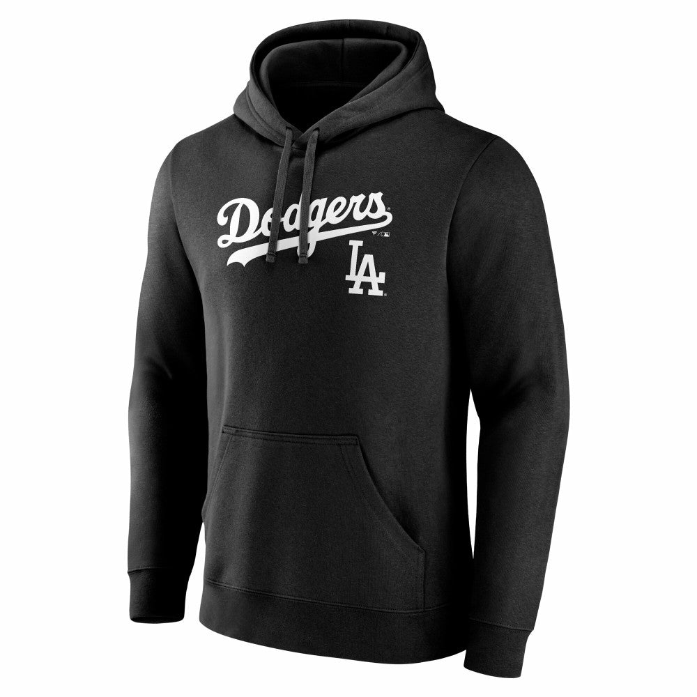 Los Angeles Dodgers Team Lockup Hoodie - Black Hoodies