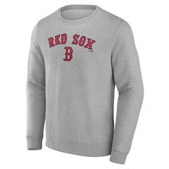Boston Red Sox Team Lockup Sweatshirt - Gray Sweatshirts