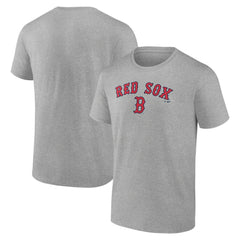 Boston Red Sox Team Lockup T-Shirt - Heather Gray T-shirts