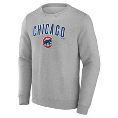 Chicago Cubs Team Lockup Sweatshirt - Gray Sweatshirts