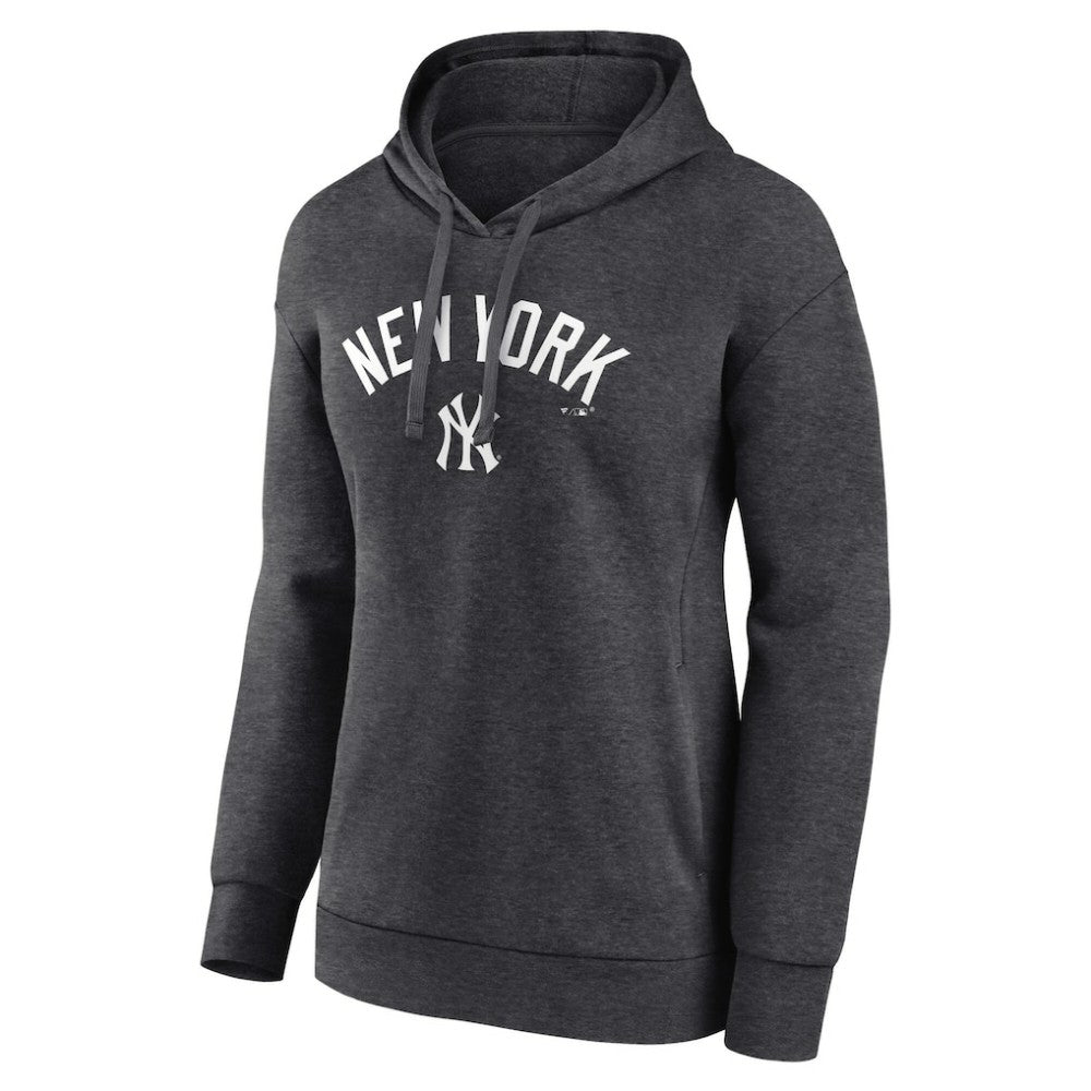 New York Yankees Women's Team Lockup Hoodie - Charcoal Hoodies