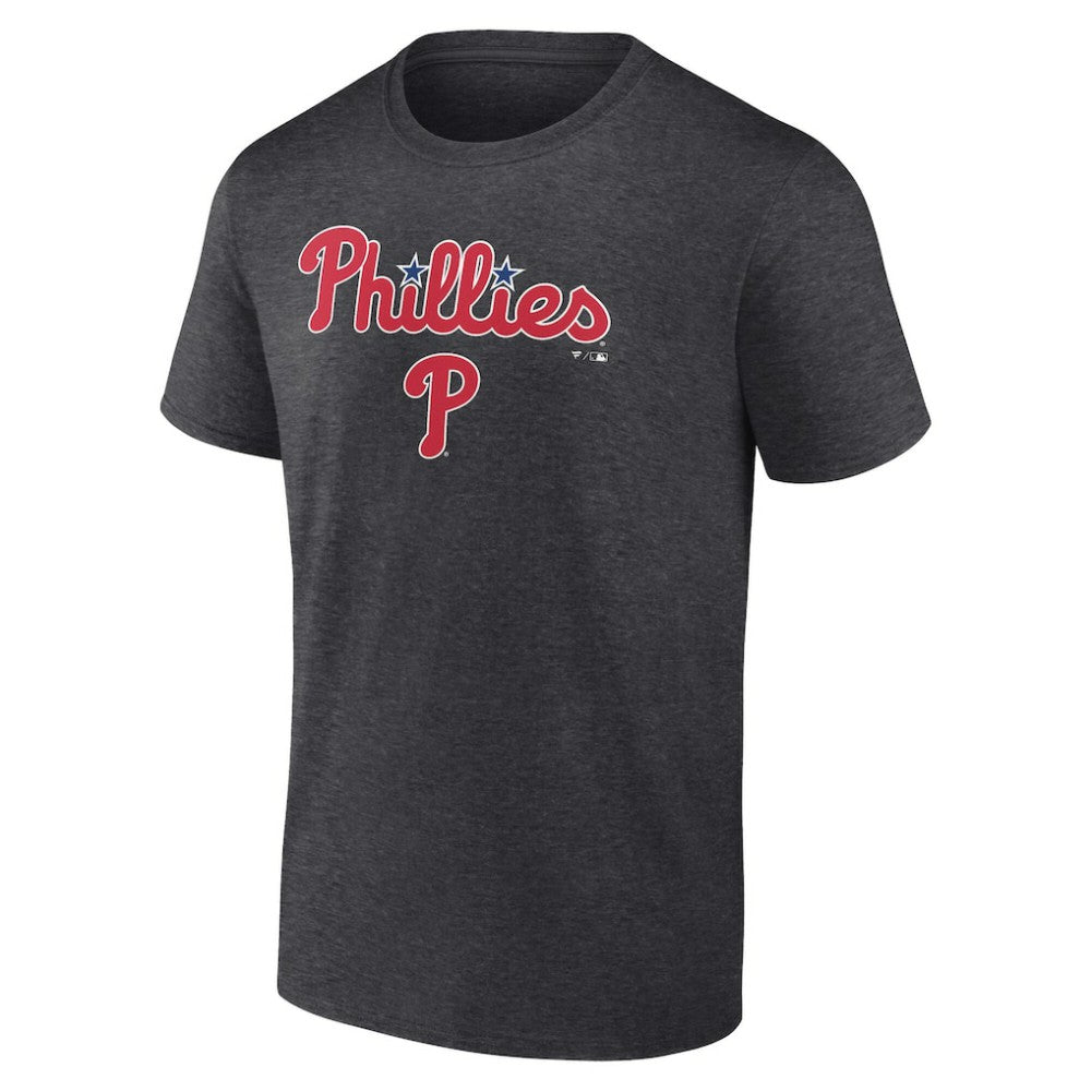 Philadelphia Phillies Team Lockup T-Shirt - Charcoal T-shirts