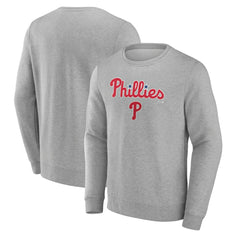 Philadelphia Phillies Team Lockup Sweatshirt - Gray Sweatshirts