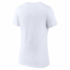 Cincinnati Reds Women's Team Lockup V-Neck T-Shirt - White T-shirts