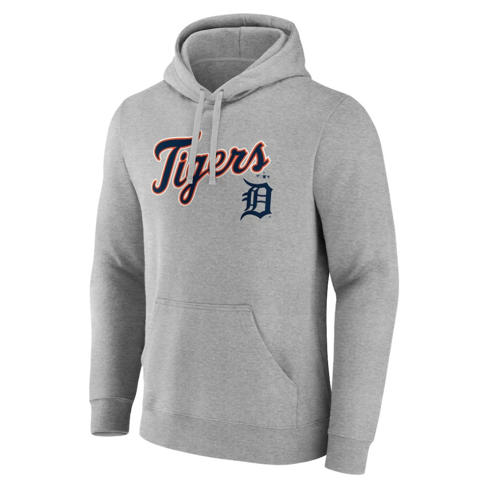 Detroit Tigers Team Lockup Hoodie - Gray Hoodies