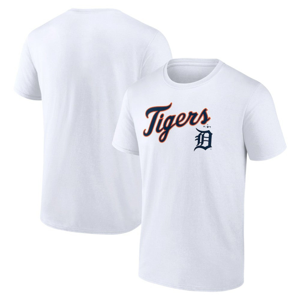 Detroit Tigers Team Lockup T-Shirt - White T-shirts