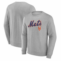 New York Mets Team Lockup Sweatshirt - Gray Sweatshirts