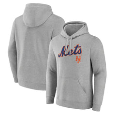 New York Mets Team Lockup Hoodie - Gray Hoodies
