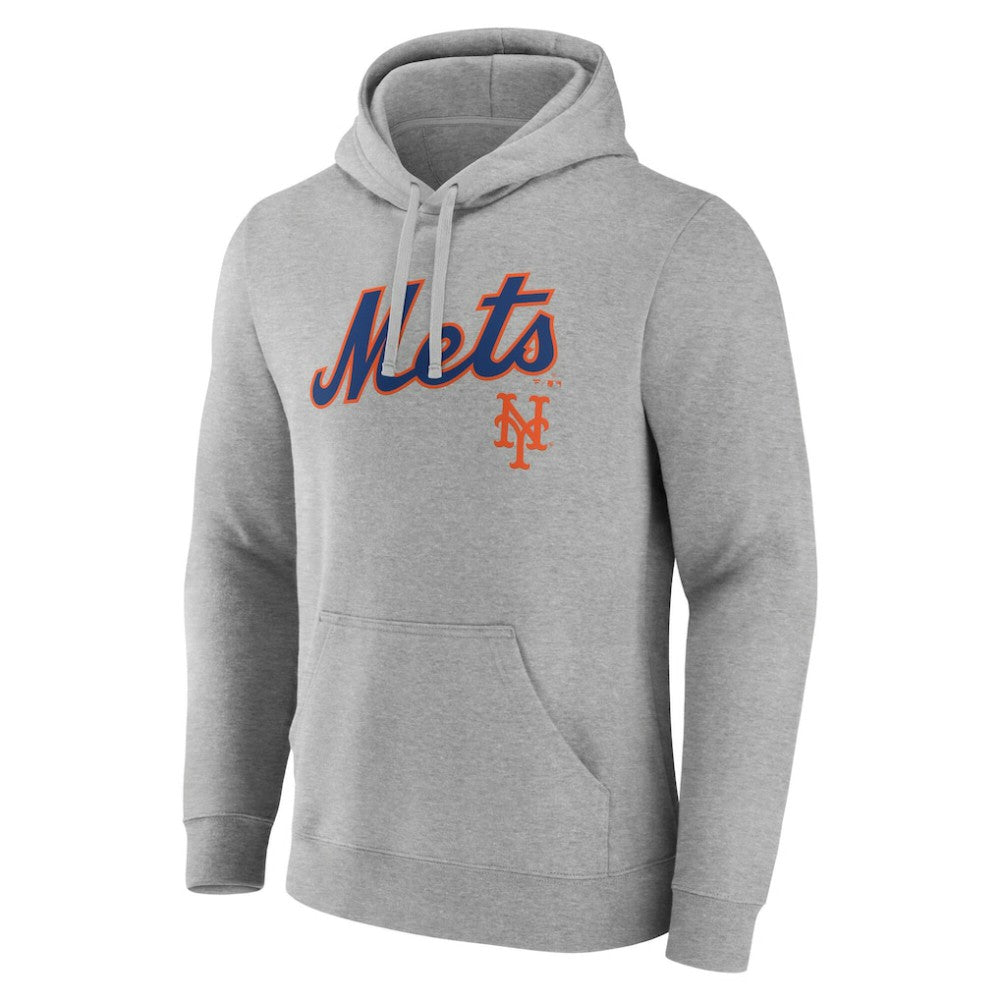 New York Mets Team Lockup Hoodie - Gray Hoodies