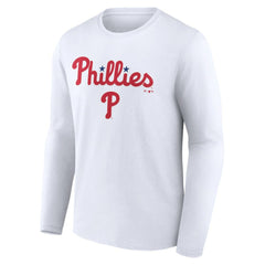 Philadelphia Phillies Team Lockup Long Sleeve T-Shirt - White T-shirts