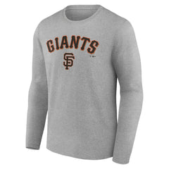 San Francisco Giants Team Lockup Long Sleeve T-Shirt - Gray T-shirts