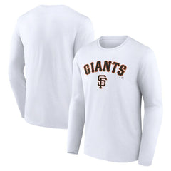 San Francisco Giants Team Lockup Long Sleeve T-Shirt - White T-shirts