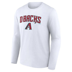 Arizona Diamondbacks Team Lockup Long Sleeve T-Shirt - White T-shirts