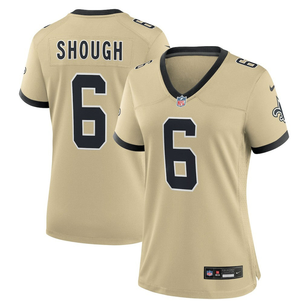 Tyler Shough New Orleans Saints Women's Alternate Game Player Jersey - Gold Jerseys
