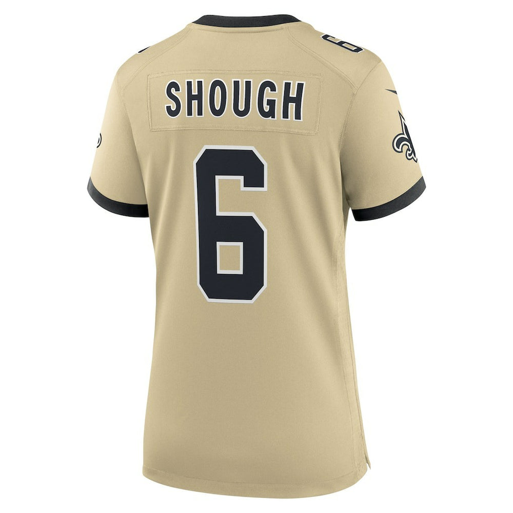 Tyler Shough New Orleans Saints Women's Alternate Game Player Jersey - Gold Jerseys