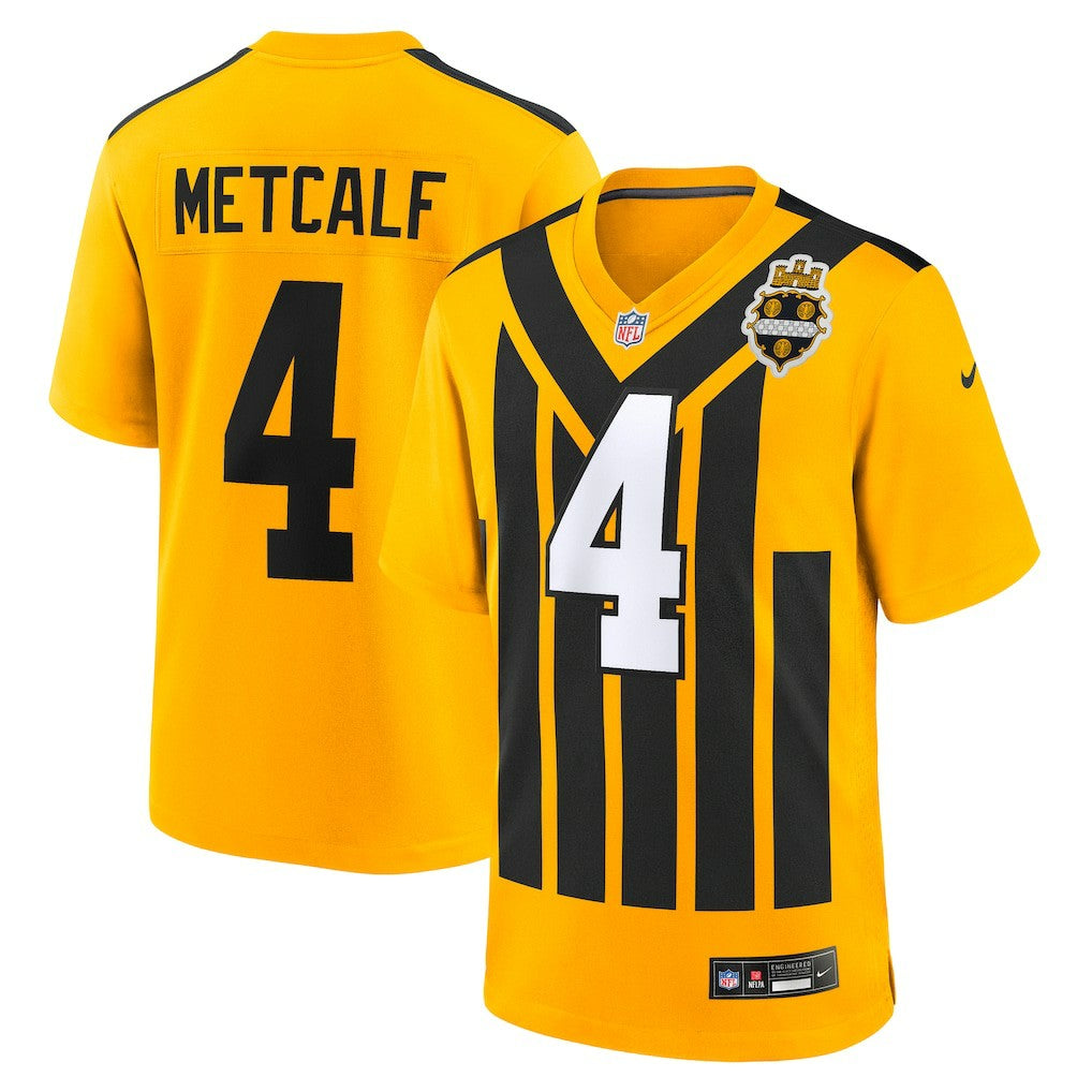 DK Metcalf Pittsburgh Steelers Alternate 1933 Throwback Game Jersey - Gold Jerseys