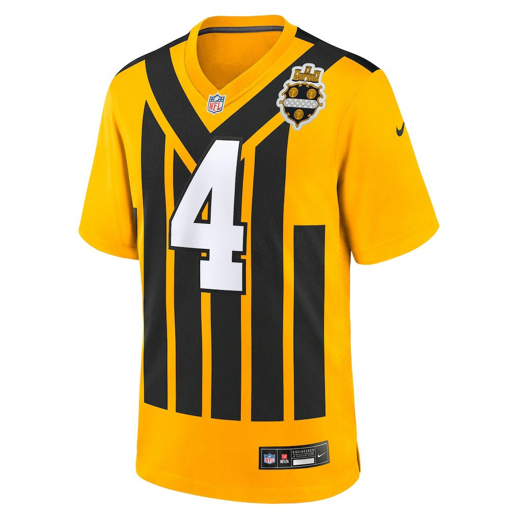DK Metcalf Pittsburgh Steelers Alternate 1933 Throwback Game Jersey - Gold Jerseys