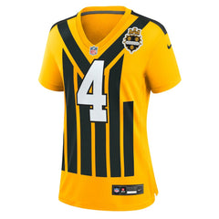 DK Metcalf Pittsburgh Steelers Women's Alternate 1933 Throwback Game Jersey - Gold Jerseys