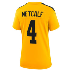DK Metcalf Pittsburgh Steelers Women's Alternate 1933 Throwback Game Jersey - Gold Jerseys