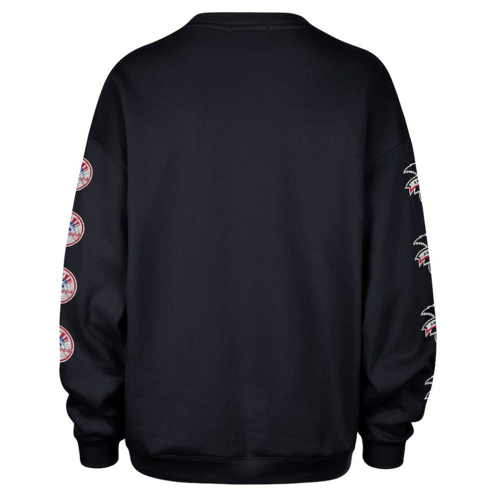 New York Yankees '47 Women's Trendy Team Go Big Oversized Sweatshirt - Navy Sweatshirts