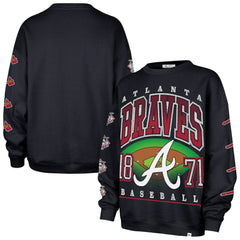 Atlanta Braves '47 Women's Trendy Team Go Big Oversized Sweatshirt - Navy Sweatshirts