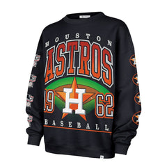 Houston Astros '47 Women's Trendy Team Go Big Oversized Sweatshirt - Navy Sweatshirts