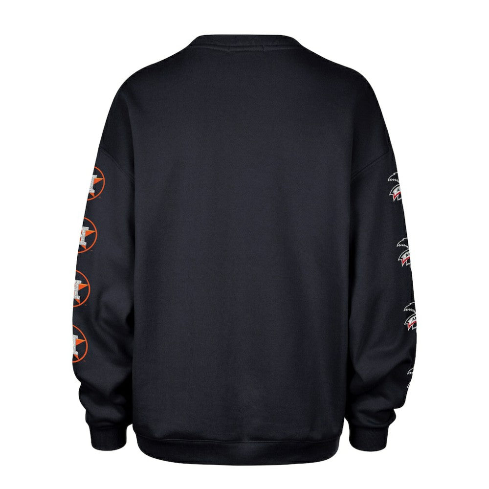 Houston Astros '47 Women's Trendy Team Go Big Oversized Sweatshirt - Navy Sweatshirts