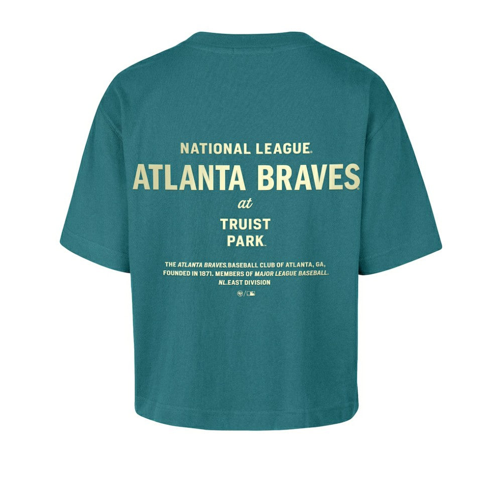 Atlanta Braves '47 Women's Contemporary Basics Leon City T-Shirt - Teal T-shirts