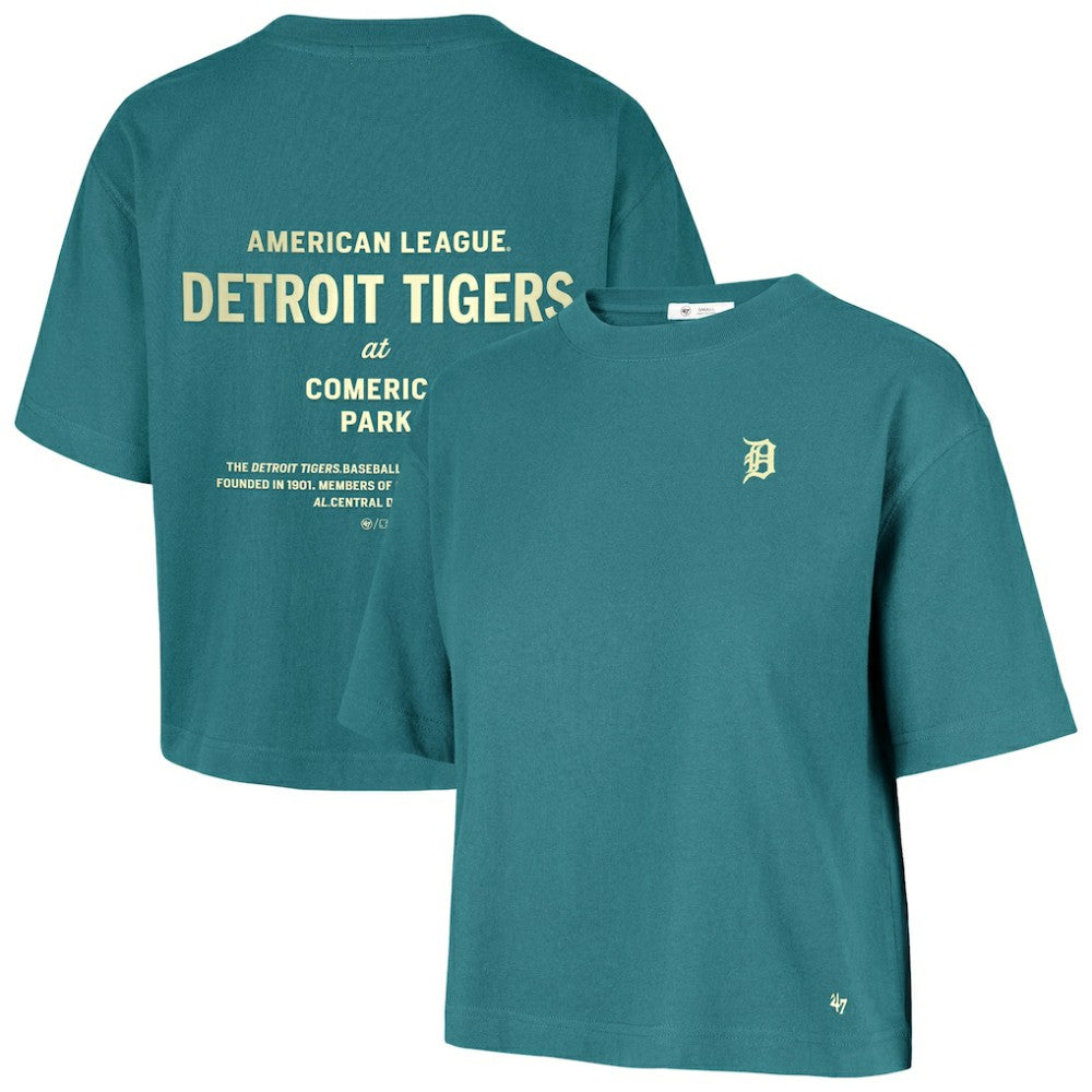Detroit Tigers '47 Women's Contemporary Basics Leon City T-Shirt - Teal T-shirts