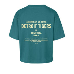 Detroit Tigers '47 Women's Contemporary Basics Leon City T-Shirt - Teal T-shirts