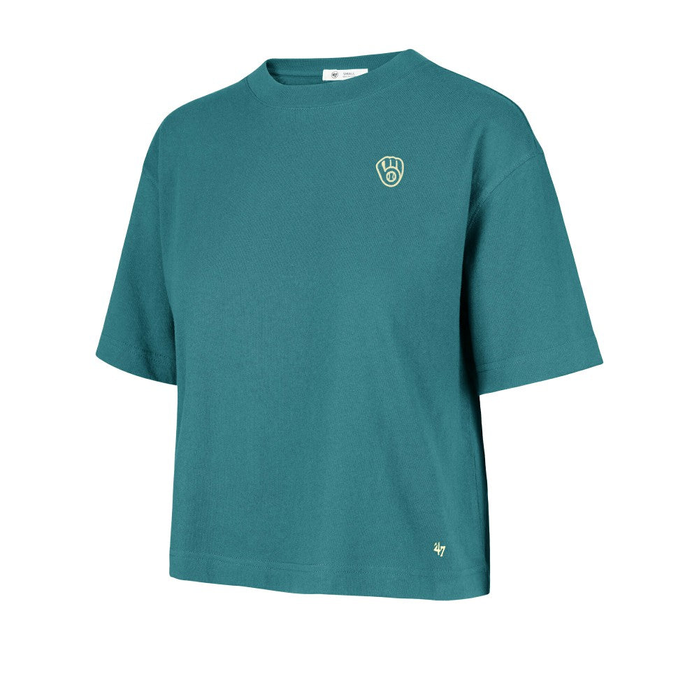 Milwaukee Brewers '47 Women's Contemporary Basics Leon City T-Shirt - Teal T-shirts