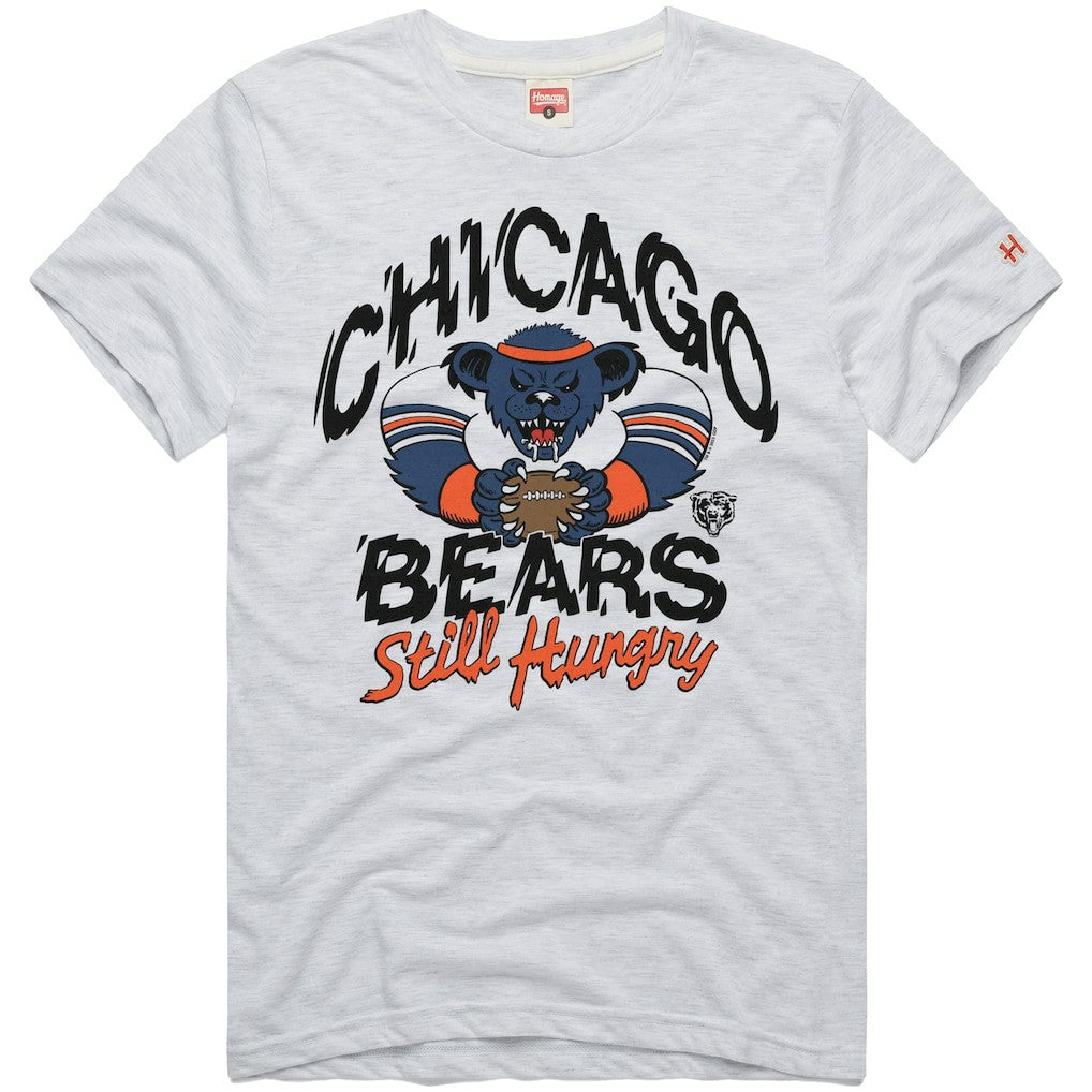 Chicago Bears Homage NFL x Grateful Dead Tri-Blend T-Shirt - Ash T-shirts