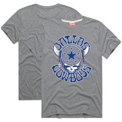 Dallas Cowboys Homage NFL x Grateful Dead Tri-Blend T-Shirt - Gray T-shirts