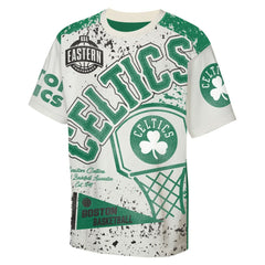 Boston Celtics Outerstuff Youth Top Player All-Over-Print T-Shirt Cream