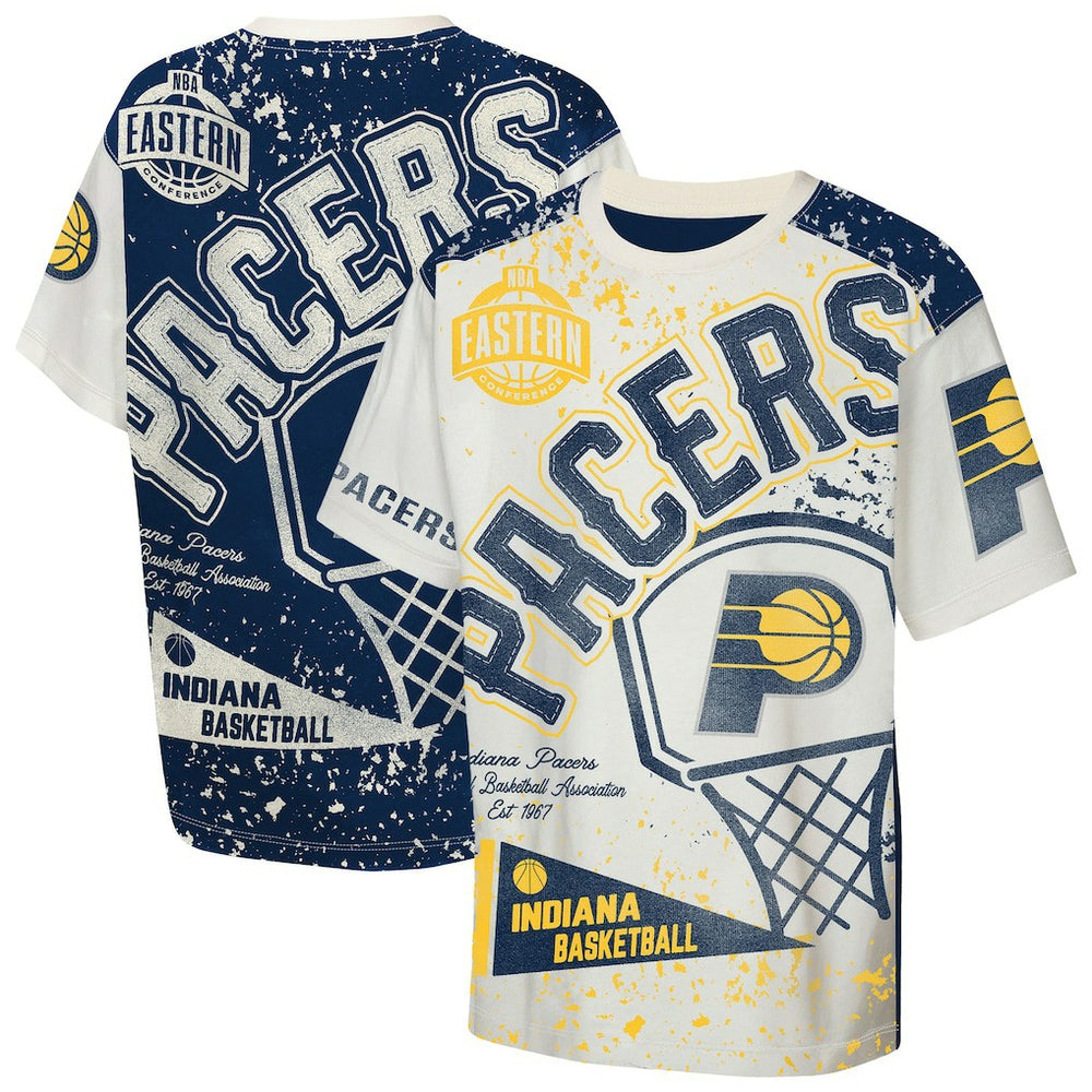 Indiana Pacers Outerstuff Youth Top Player All-Over-Print T-Shirt Cream outlet