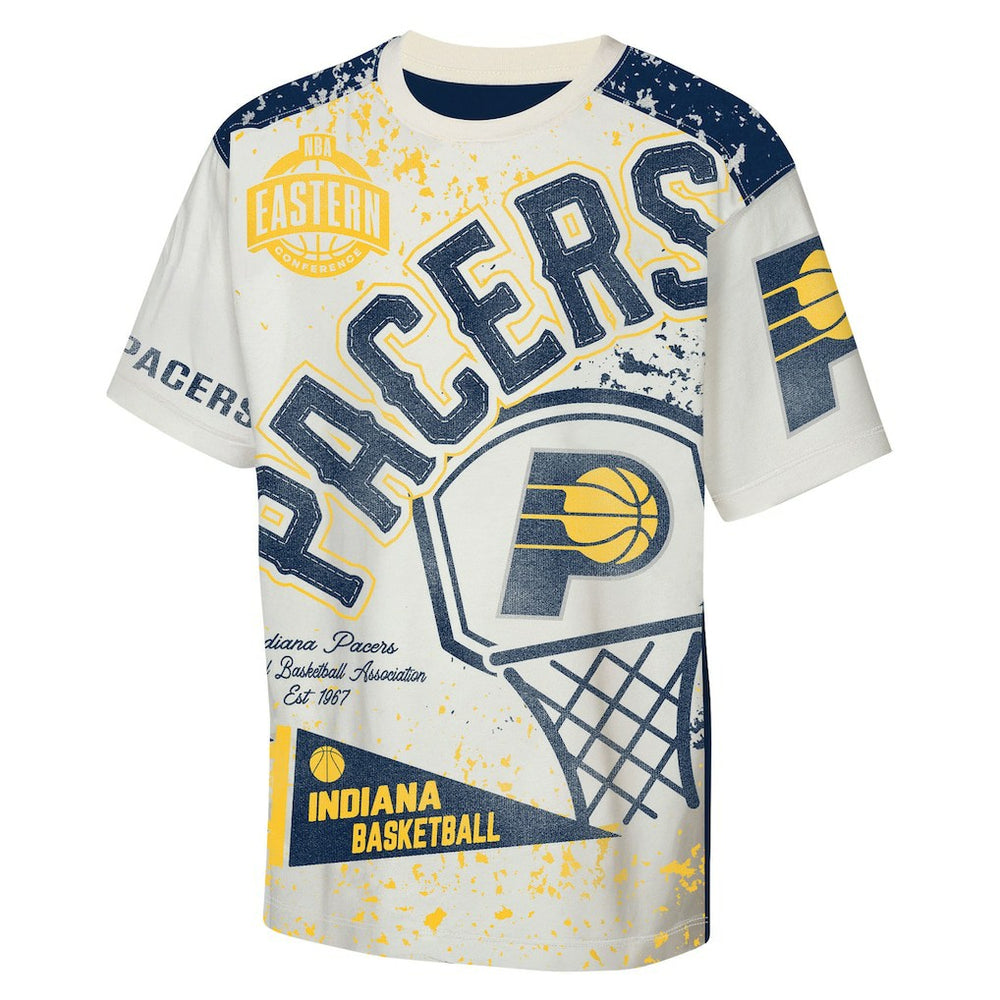 Indiana Pacers Outerstuff Youth Top Player All-Over-Print T-Shirt Cream outlet